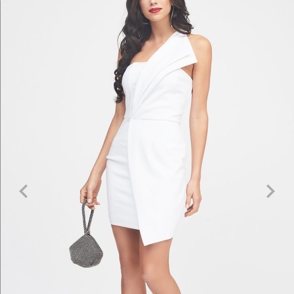 Dresses & Skirts - White One Shoulder Midi Dress